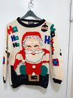 VTG Vintage BEREK NEW YORK HAND KNIT XMAS Santa Claus Ugly Christmas Sweater ~ M