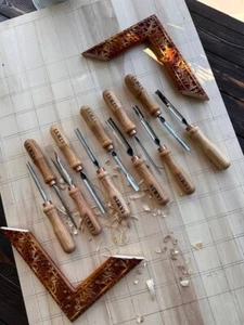 Juego de 11 cinceles para herramientas de talla de madera Relif para carpintería tienda directa extra afilada - Imagen 1 de 7