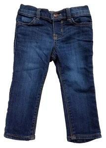 OshKosh Girls Blue Jean Super Skinny Denim Pants Size 12 Months Dark Wash - Picture 1 of 4