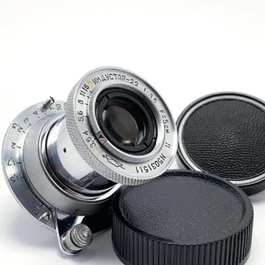 ✅ Soviet Industar-22 f3.5/50mm LTM-M39 Objektiv (rote "P" Version) - KMZ s/n 5031511 - Bild 1 von 15