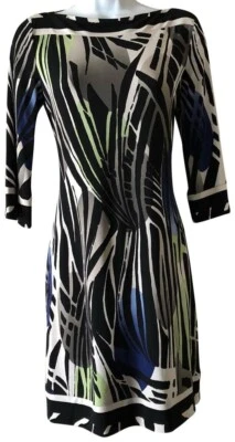 Vestido para mujer Ali Ro estampado gris, morado y azul talla 12 Foto 1 de 4