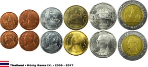 KMS Thailand - König Rama IX. _2008 - 2017 LOT (25 Satang - 10 Baht) - Bild 1 von 1