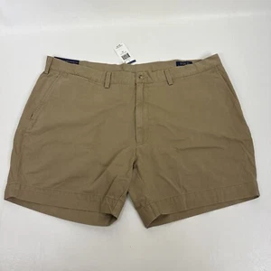 Polo Ralph Lauren Classic Fit 6" Shorts Flat Front Twill Chino Size 42 Beige NWT - Picture 1 of 5
