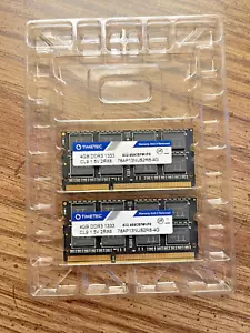Timetec 8GB KIT(2x4GB) Compatible for Apple DDR3 1333MHz PC3-10600 for MacBook - Picture 1 of 2
