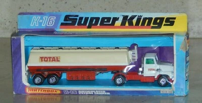 Vintage Matchbox SuperKings K-16 Articulated TOTAL Petrol Tanker Truck NOS w Box - Image 1 of 4
