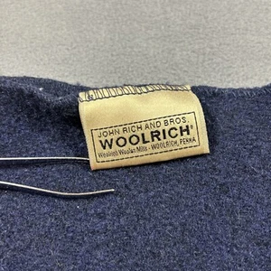 Vintage Woolrich BYU Management Society Embroidered Throw Blanket Navy 50x31 - Picture 1 of 9