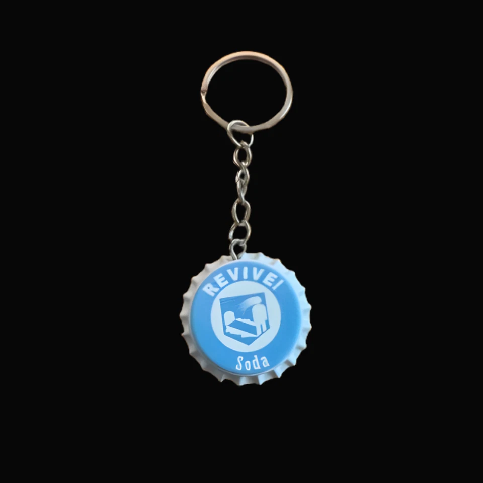 Call of Duty Black Ops Zombies Perk Quick Revive Bottlecap Keychains