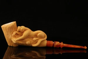 Tiger Block Meerschaum Pipe by Kenan with fitted case 14947 - Picture 1 of 10