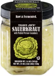 Trader Joes Sauerkraut with Pickled Persian Cucumbers 18 oz - Picture 1 of 1
