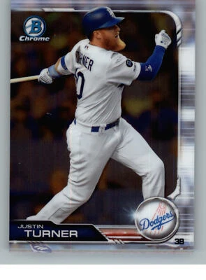 2019 Bowman Chrome Baseball 99 Justin Turner - Los Angeles Dodgers - Image 1 of 2