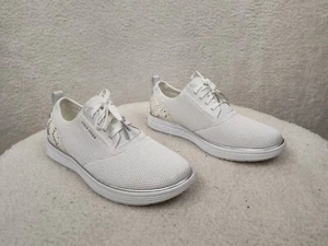 Cole Haan Grandsport Women Sneakers 9 1/2B Cream Fabric Lace Up Athletic Shoes - Picture 1 of 13