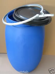 Futtertonne Wassertonne Regentonne Maischefass Weithalsfass Fass 120 L blau - Bild 1 von 1