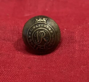 BRITISH SAPPERS AND MINERS  VICTORIAN BUTTON - Picture 1 of 7