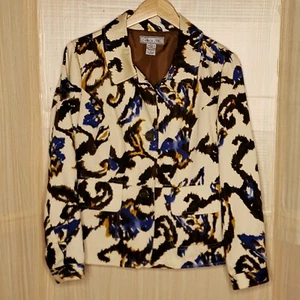 Birch Hill Damen hellbraun Aquarelldruck Blazer Large - Bild 1 von 6
