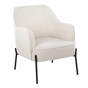 NEW Daniella Accent Chair in Cream Fabric - Picture 1 of 6