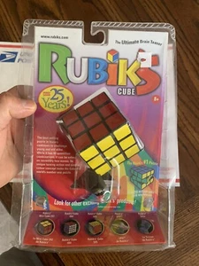 RARE 25 Year Edition 2002 Rubik's Cube Hasbro & Stand 30011 2.25" - Picture 1 of 10