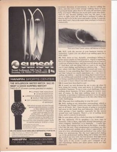 1979 Sunset Surfboards Ad / Encinitas CA - Picture 1 of 1