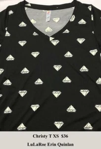 LuLaRoe XS Christy Schwarz Weiß Diamanten Neu mit Etikett - Bild 1 von 1