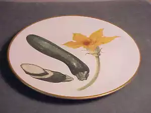 PLATO DE COLECCIÓN DE FRUTAS Y VERDURAS PORCELANA GORHAM - ZUCCINI VERDE - Imagen 1 de 1