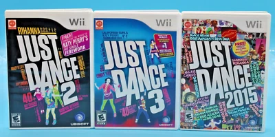JUST DANCE 2, 3  & 2015 (Nintendo Wii) Complete  Game Lot of 3 - Image 1 of 4