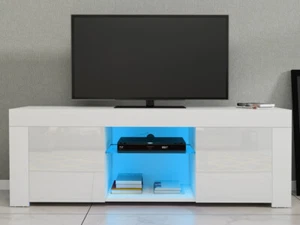 Modern TV Unit Cabinet Stand Sideboard High Gloss Doors with RGB LED Lights UK - Picture 1 of 18