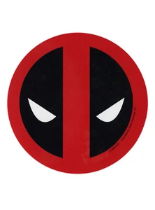 Marvel Deadpool LOGO 4" diameter Round Diecut Vinyl Wall STICKER NEW - Picture 1 of 1