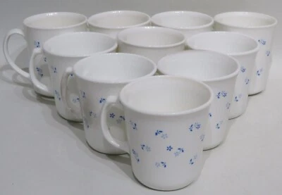 Juego de 10 tazas Corning Corelle azul blanco "azul provincial" 31/2" de alto Foto 1 de 4
