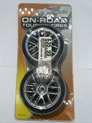 Vintage HPI Nitro RS4 Racer RTR EVO 18SS Mounted X-Pattern Tires Split 6 Wheels - Image 1 of 4