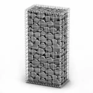 More details for home patio gabion basket with lids galvanised wire 100 x 50 x 30 cm