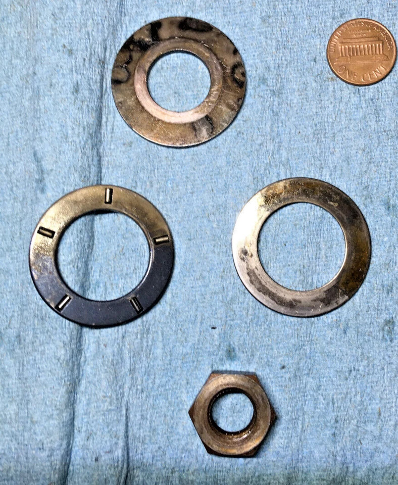 Yamaha HS1 1970 embrague herrajes tuerca 93341-22302-00 90170-12060-00 placa de empuje Foto 1 de 4