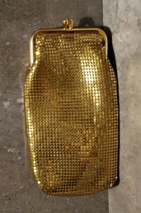 Vintage 60er Whiting and Davis Gold Mesh Zigaretten-/Brillenetui/Münzbörse - Bild 1 von 2