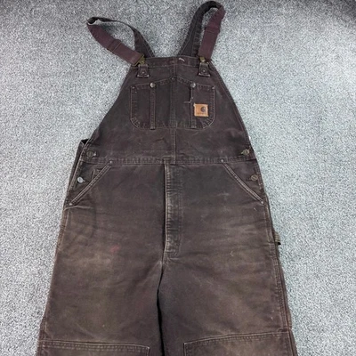 Mono con tirantes Carhartt para hombre 38x34 Arctic aislado lona de pato doble rodilla R27 DKB Foto 1 de 4