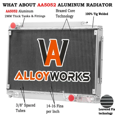 3 Rows Radiator For 1975-1981 Mercedes-Benz R107 350 380 450 SL C107 SLC Coupe Foto 1 de 4