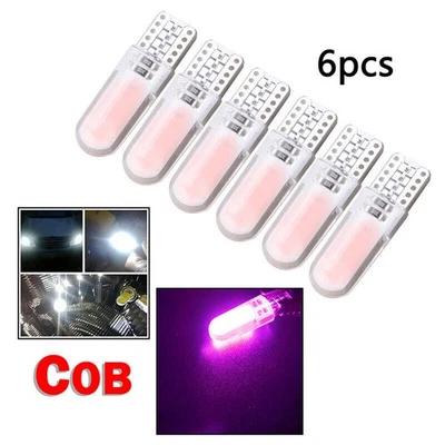 6X Pink T10 W5W COB 2835 12 LED Car Auto Canbus License Plate Lamp Light Bulb & - Image 1 of 4