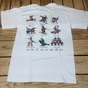 NOS 2002 Duck Co Colorado Donkey Skiing Humorous Graphic Tee Men’s Size M - Picture 1 of 10