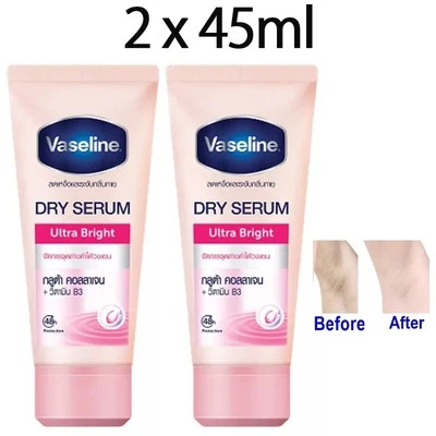 Serum Underarms Vaseline Dry Ultra Bright Whitening Vitamin B3 Collagen  2 x45ml - Image 1 of 4