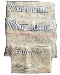 Wamsutta Ultracale Scattered Blossoms Queen Sheet Set SEALED VTG Marshall Fields - Picture 1 of 4