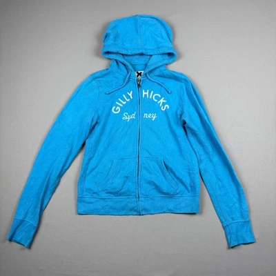 Sudadera con capucha Gilly Hicks Sydney azul cremallera completa para mujer talla L Foto 1 de 4