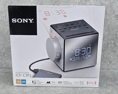 New Sony ICF-C1PJ Projector Alarm Clock Radio FREE US SHIPPING - Image 1 of 4