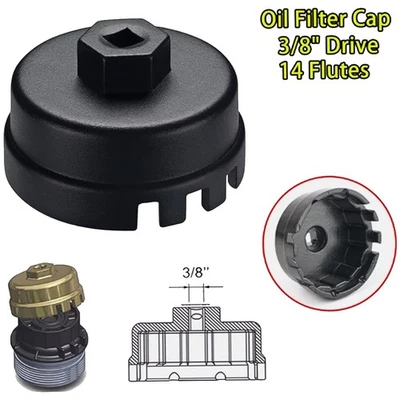 Fits Oil Filter Cap Wrench Cup Socket Remover Tool Toyota Lexus 14 Flutes 64MM - Image 1 of 4