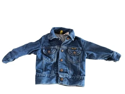 Chaqueta vaquera Wrangler vintage años 70 niños pequeños mediana hecha en EE. UU. Foto 1 de 4