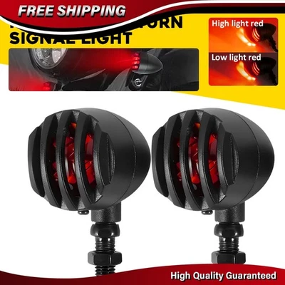 Luz indicadora de señal de giro de motocicleta 2 piezas lámpara intermitente para Harley Honda Yamaha Foto 1 de 4