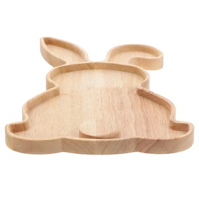 Tablero de charcutería en forma de conejito de Pascua bandeja de madera plato de dulces Foto 1 de 4