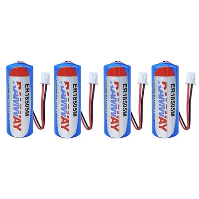 4PCS for Fanso ER18505M 3.6V A 3500mAh Non-rechargeable Battery with White Plug - Image 1 of 4