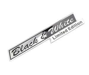 Black & White Limited Edition Brushed Aluminium Emblem Badge Universal NEW - Bild 1 von 3