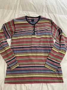 Vintage PePe Jeans London Women's Long Sleeve Henley Large - Picture 1 of 9