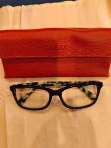 Guess glasses frames GU2473 55[]16 135 Black white leopard print  - Picture 1 of 11