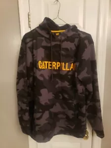 Felpa Caterpillar mimetica XXL/TGG felpa con cappuccio logo costruzione gatto - Foto 1 di 17