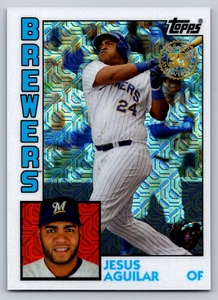 2019 Topps #T84-44 Jesus Aguilar Milwaukee Brewers MOJO Baseball Card - Picture 1 of 2