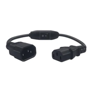 30cm Extension of IEC320 Power Cable C14 to C13 Adapters Cable with Switches - Picture 1 of 8